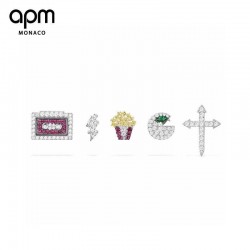 APM Monaco Silver Ear Stud For W 5 kinds Of Suit Jewelry