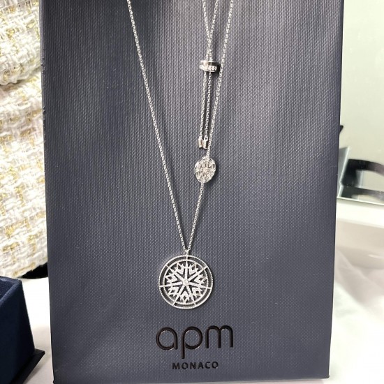 APM Monaco Snow Disc Necklace W Jewelry