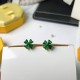 Swarovski Ldyllia Green Four-Leaf Clover Stud Earrings For W Jewelry 5666236