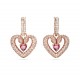 Swarovski UNA Pink Drop Earrings For W Jewelry 5662875